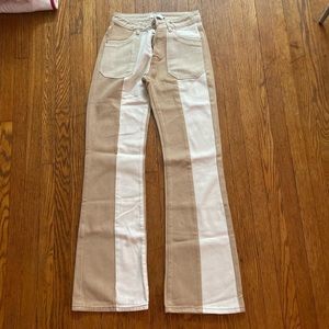 Tan and white jeans!